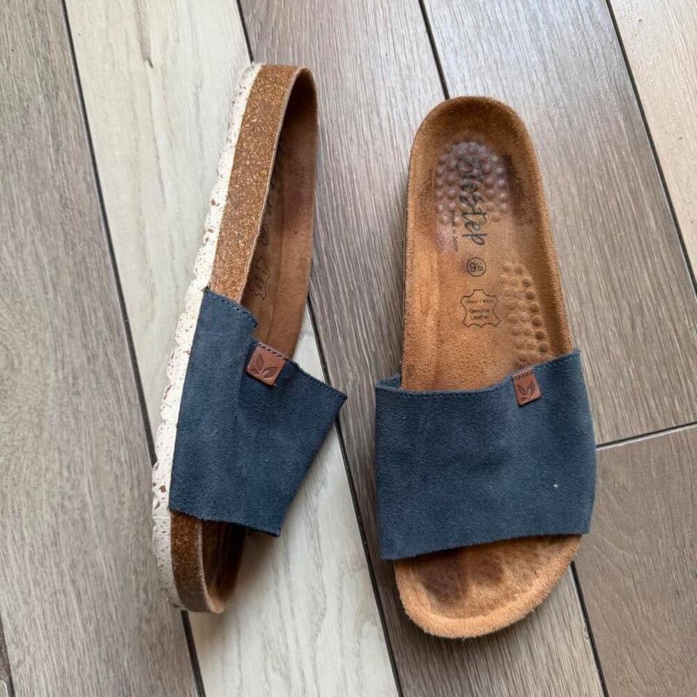 Biostep genuine leather slide sandals